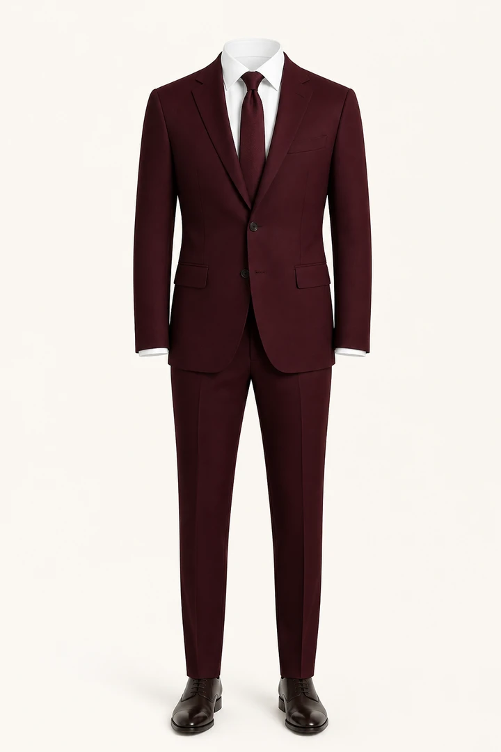 Burgundy formal suit